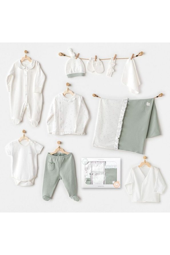 Andy Wawa Baby Girl Hospital Outfit 10-Piece Newborn Set Cute Bear Friends