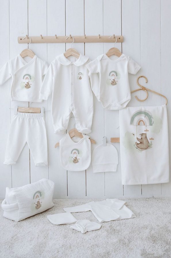 Tuğba Swan Organic 11-Piece Hospital Set - Royal Series - Welcome Baby Bear