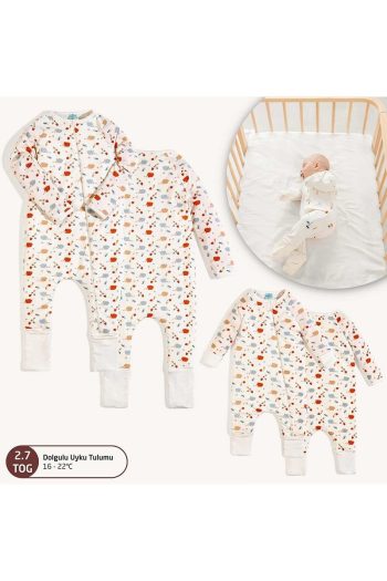 EleleLife Padded Baby Sleep Bag 2.7 Tog Cream Riccio
