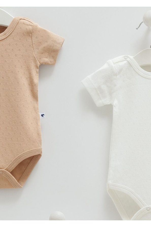 Caramell 100% Cotton 3-Piece Short Sleeve Bodysuit Set for Baby Boys