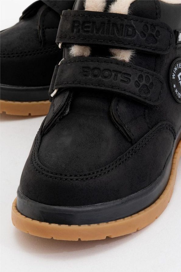 Liger Winter Baby Boots with Fur Lining Black