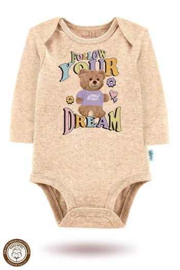 MAHFEL 100% Cotton 3-Pack Organic Printed Snap Bodysuits