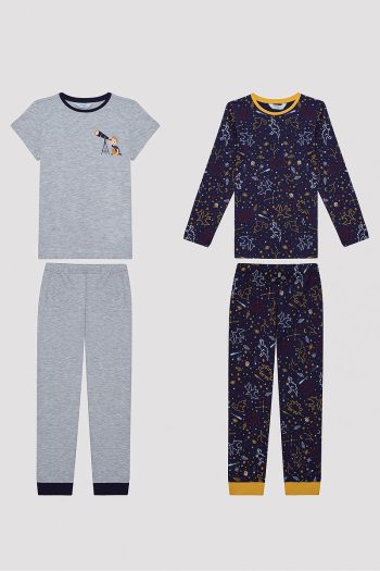 Penti Boys' Galaxy Watcher Colorful 2-Piece Pajama Set