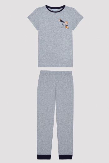 Penti Boys' Galaxy Watcher Colorful 2-Piece Pajama Set