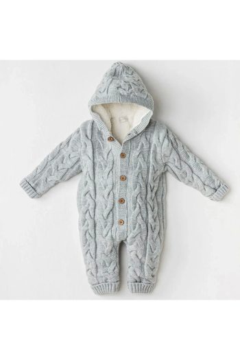 Andy Wawa Grey Melange Knitwear Baby Astronaut