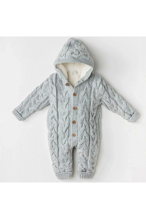 Andy Wawa Grey Melange Knitwear Baby Astronaut