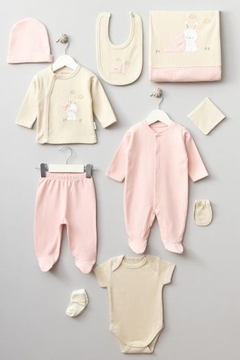 Bebitof Bear and Bunny Patterned 10-Piece Hospital Exit Set