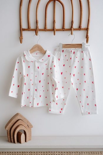 TBA Collection Pajama Set | Red Hearts