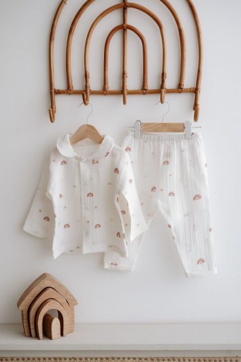 TBA COLLECTION Muslin Pajama Set | Boho Rainbow