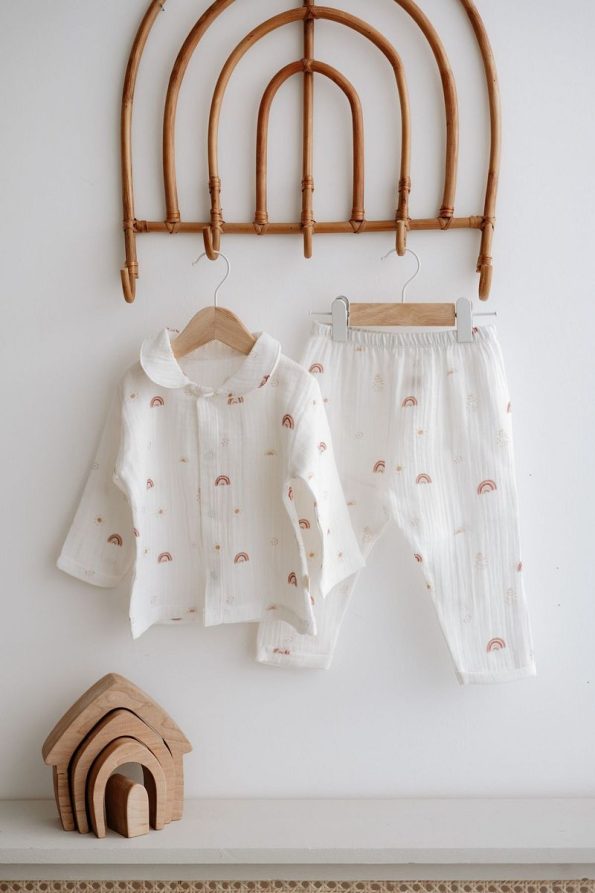 TBA COLLECTION Muslin Pajama Set | Boho Rainbow