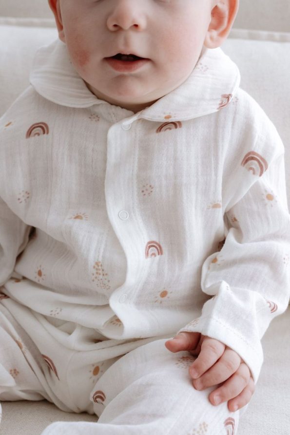 TBA COLLECTION Muslin Pajama Set | Boho Rainbow