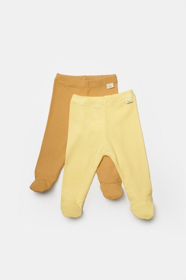 BabyCosy Organic Wear 2-Pack Footed Pants