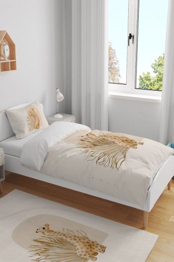 Evpanya Cute Giraffe Pattern Single Kids Bedding Set