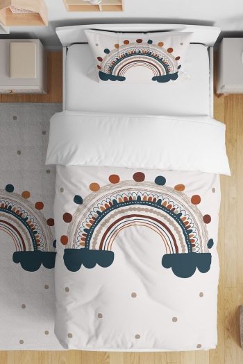 Evpanya Polka Dot Rainbow Pattern Twin Baby Bedding Set