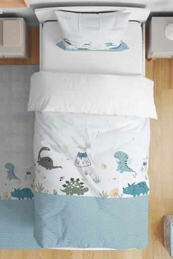 Evpanya Dinosaur Era Single Bedding Set for Kids