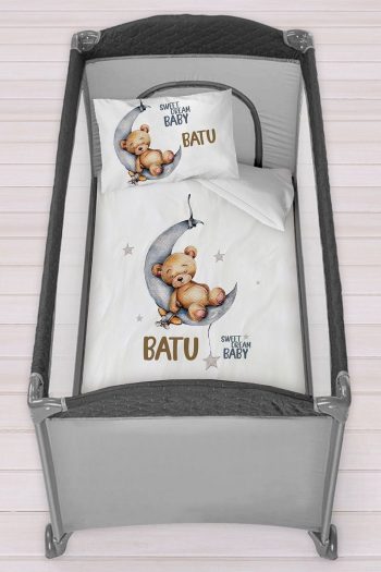 Homamia Personalized 75x120 Travel Crib Bedding Set