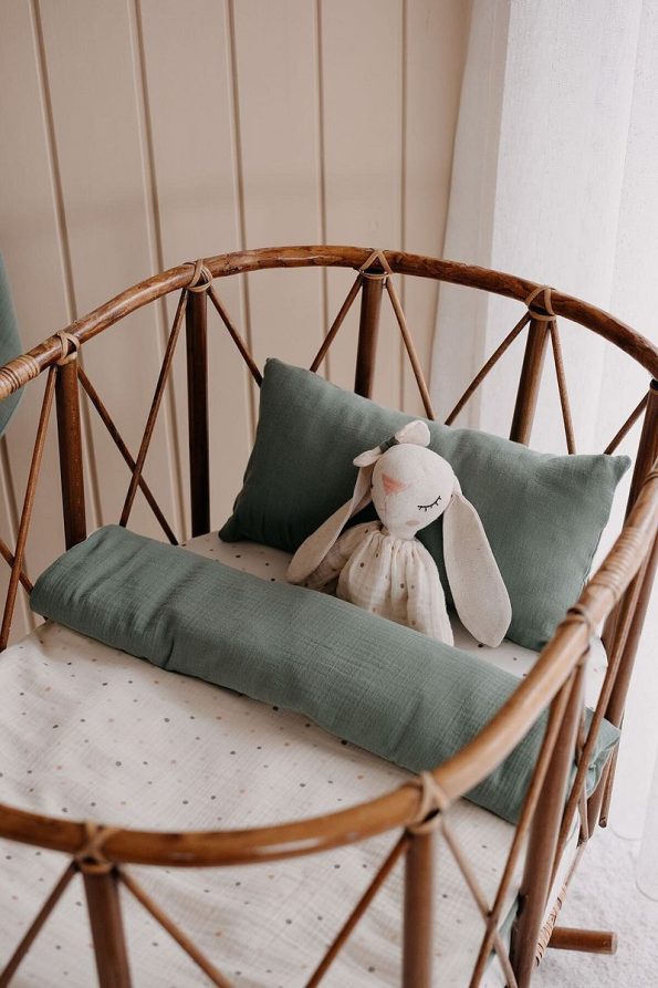 TBA COLLECTION Mother Side Muslin Bedding Set | Green Dots
