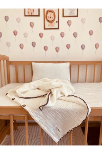 GLOYDEN Baby Muslin Crib Bedding Set Cream 100 X 150