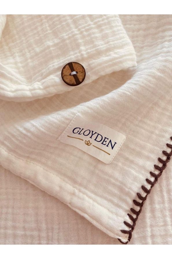 GLOYDEN Baby Muslin Crib Bedding Set Cream 100 X 150