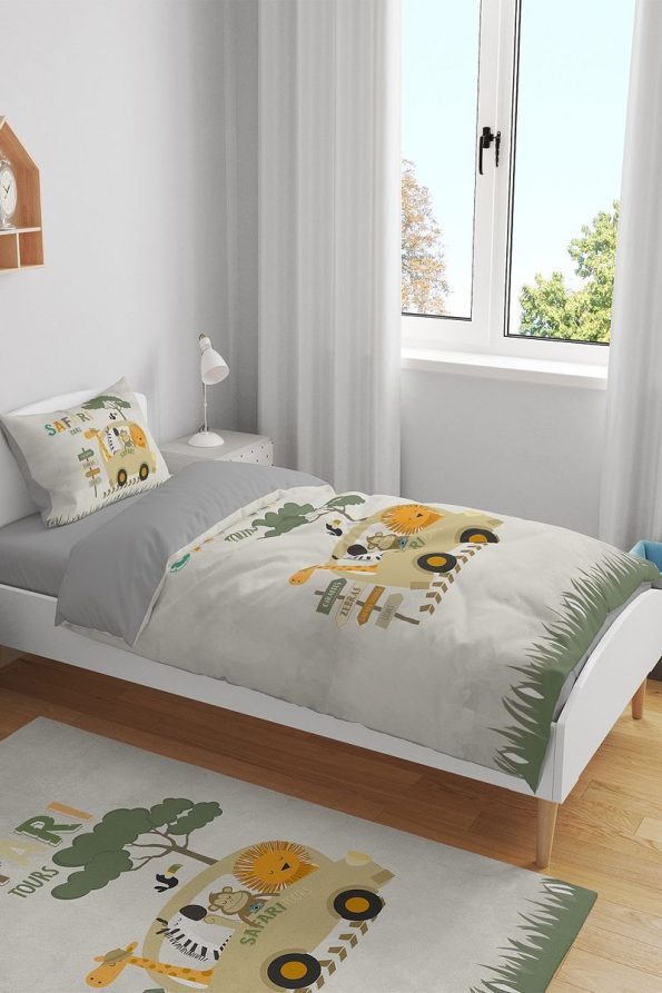 Evpanya Safari Adventure Patterned Single Baby Children's Bedding Set