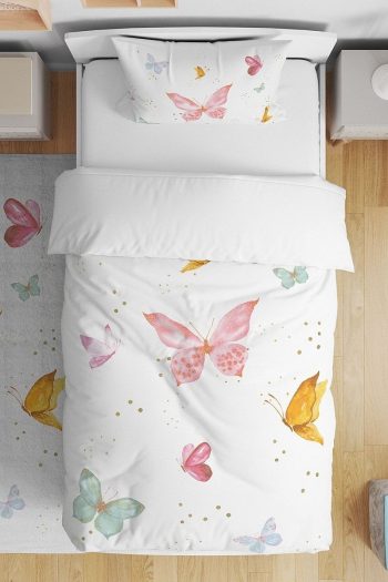 Evpanya Butterfly Valley Single Bed Duvet Cover Set