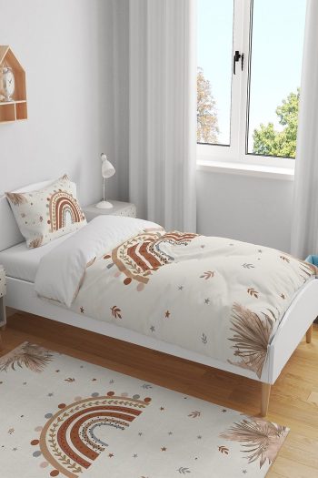 Evpanya Botanical Rainbow Pattern Single Bed Duvet Cover Set for Kids