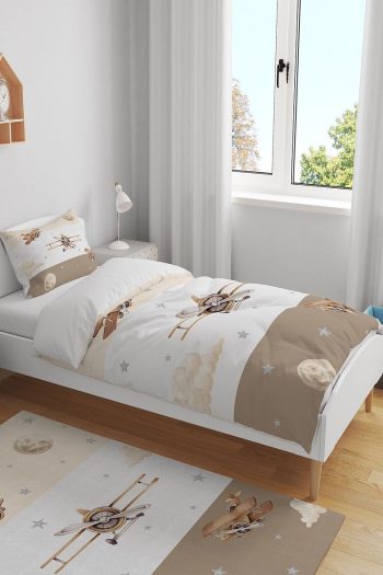 Evpanya Striped Airplane Pattern Twin Baby Bedding Set