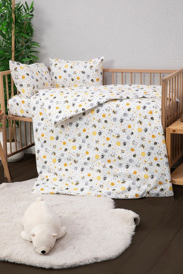 FAVORA Baby 100% Cotton Astronaut Baby Bedding Set - Anthracite