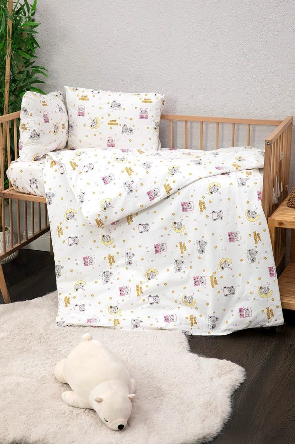 FAVORA Baby 100% Cotton Dream Sweet Baby Bedding Set - Pink