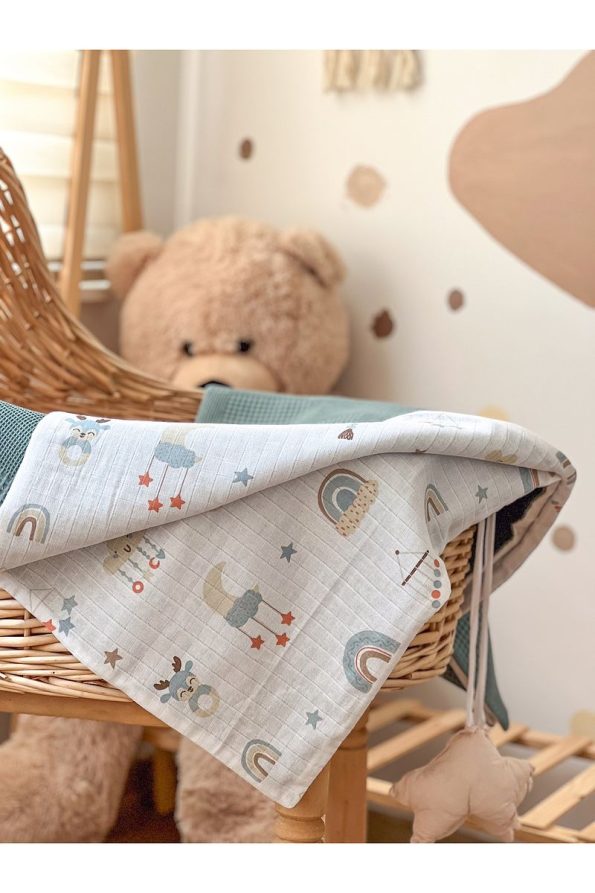 MILNA BABY&KIDS Double-Sided Muslin Baby Blanket 100x100cm