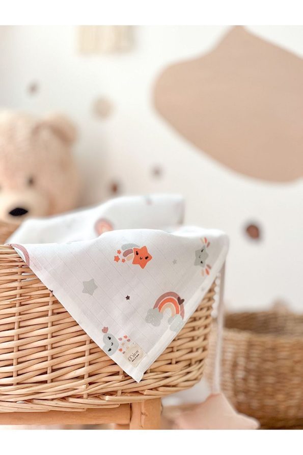 MILNA BABY&KIDS Multi-Purpose 3-Piece Muslin Baby Blanket Set