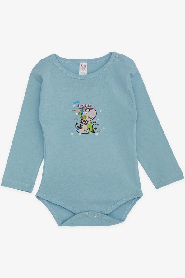 Breeze Baby Boys' Snap Bodysuit with Dinosaur Print 9 Months to 3 Years, Petrol Blue
