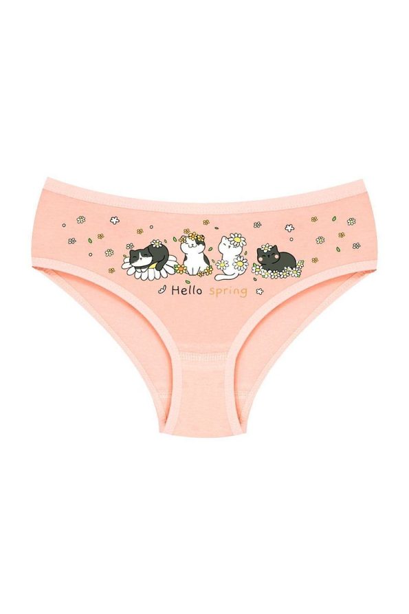 Öts Girls' Cotton Stretch Colorful Printed Briefs Set of 6