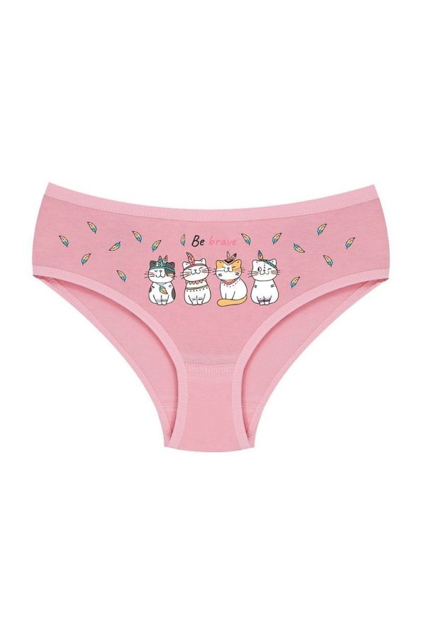 Öts Girls' Cotton Stretch Colorful Printed Briefs Set of 6