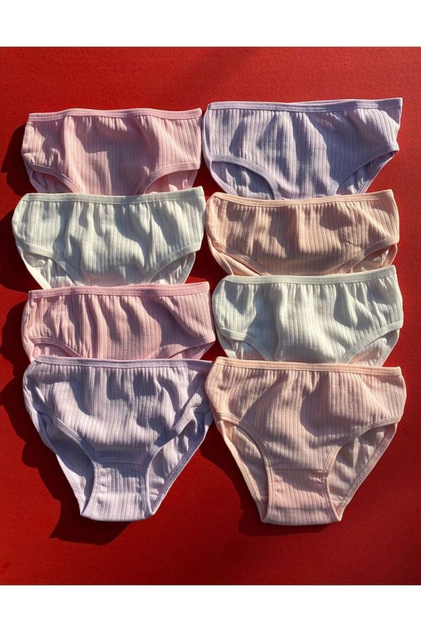 VicTroy 8-Pack Cotton Girls' Triangle Briefs