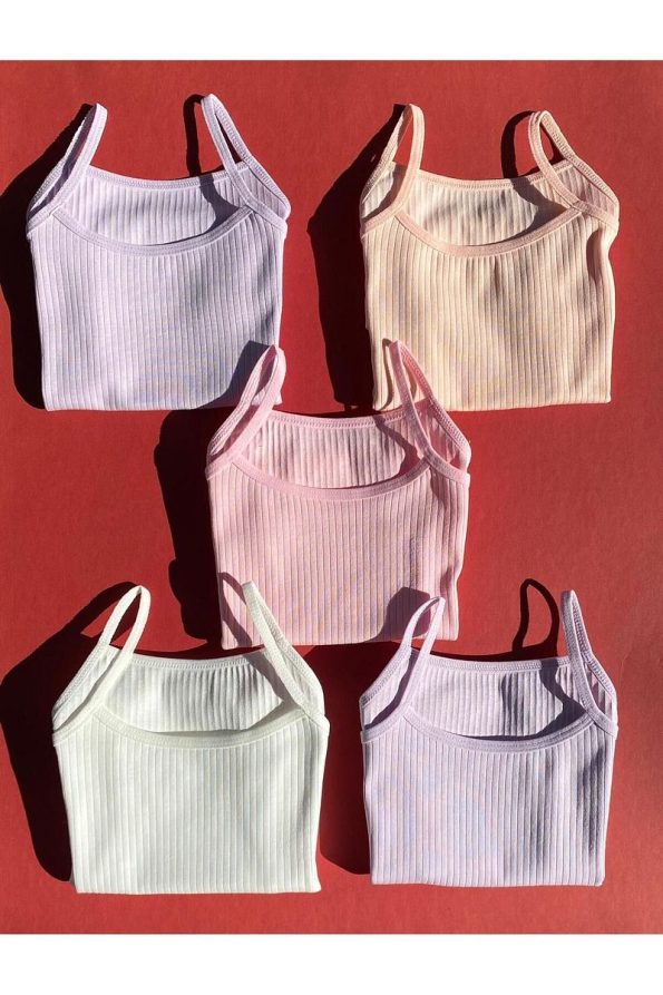 VicTroy Girls' Cotton Stretch Tank Top and Panty Set