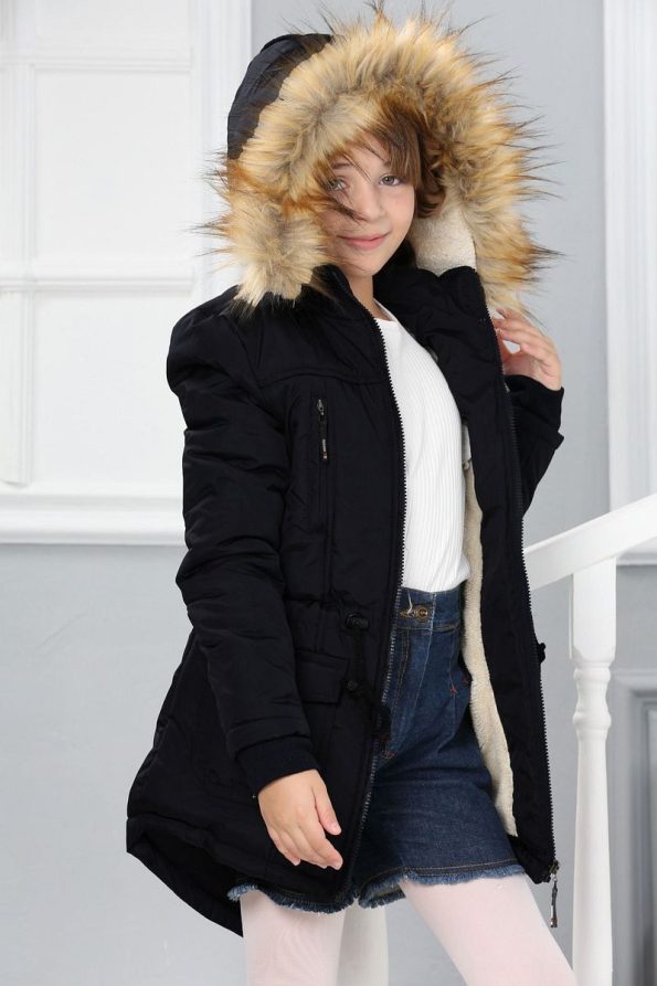 Asortik Kids Girls Waterproof and Windproof Winter Long Coat