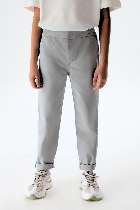 Boys' Gray Stretch School Pants