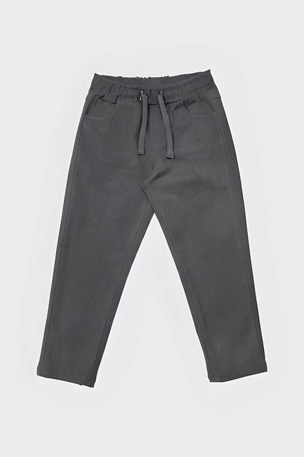 YAKAMEL Kids Charcoal Pocketed Adjustable Waist School Pants