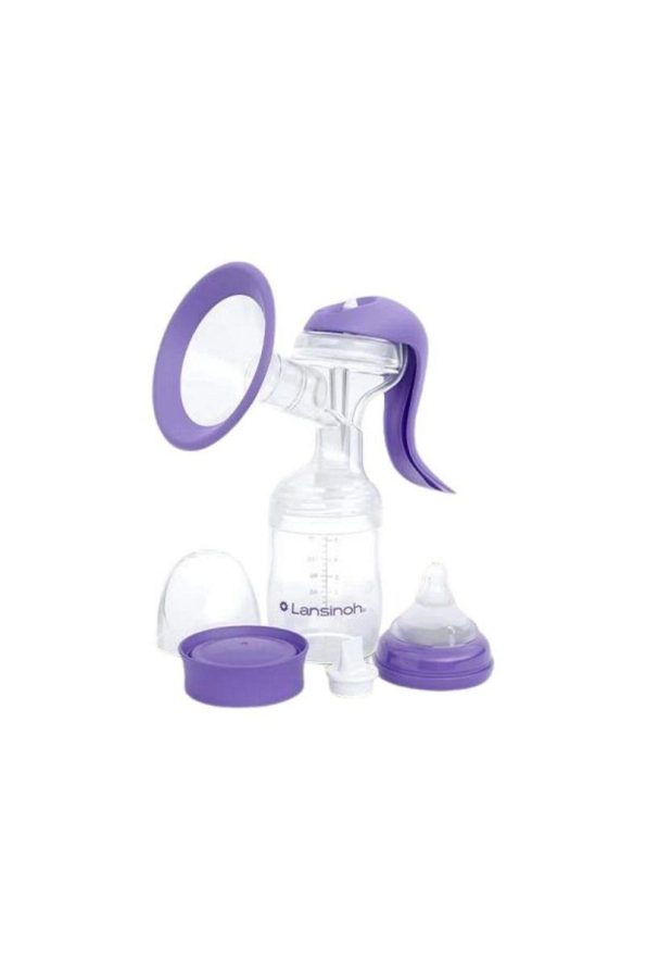 LANSINOH Manual Breast Pump, Pacifier (1 Month+) & Accessories
