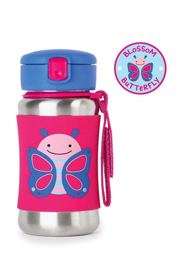 Skip Hop Zoo Butterfly Stainless Steel Water Bottle