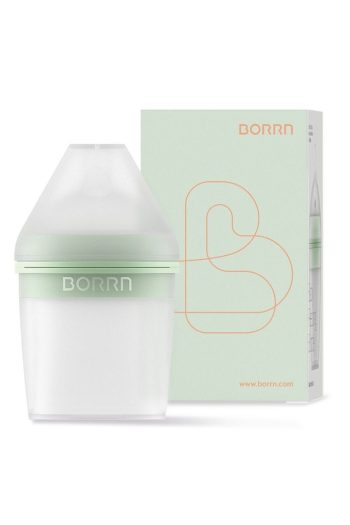 BORRN Anti-Colic Silicone Baby Bottle 150ML Green