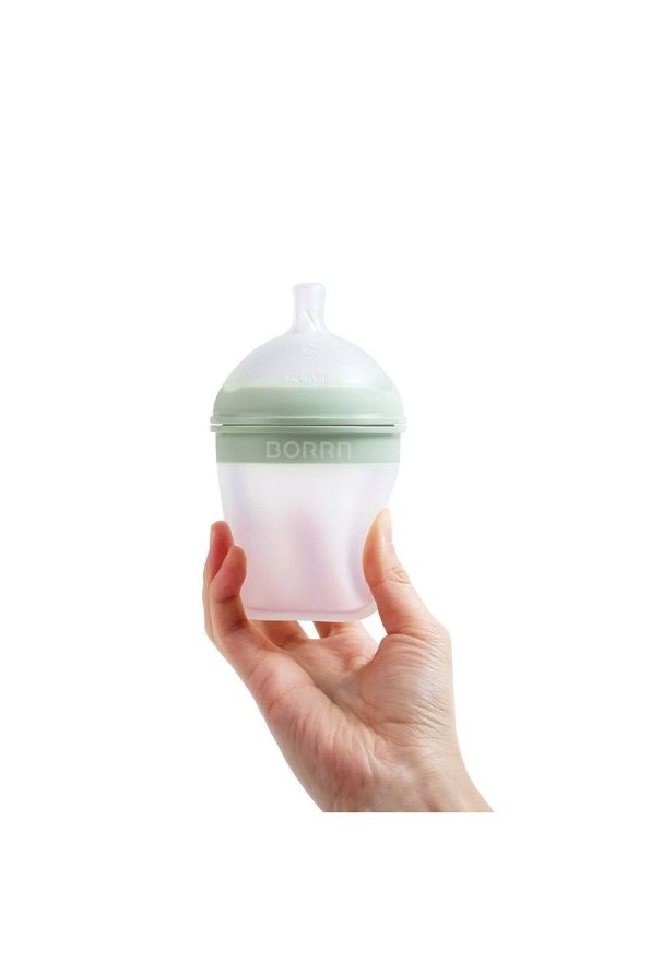BORRN Anti-Colic Silicone Baby Bottle 150ML Green