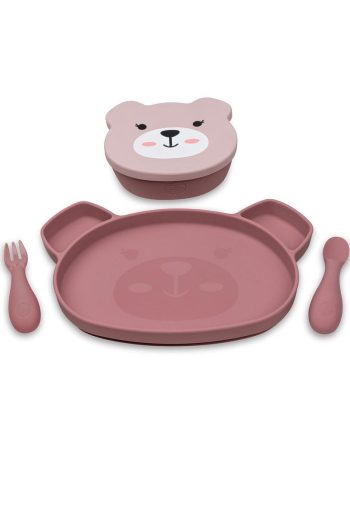 TUM TUM Silicone Feeding Set Betsy Bear (5 Pieces)