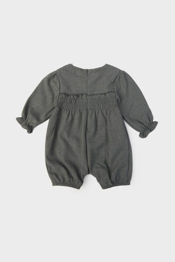 Gray Romper for Baby Girls