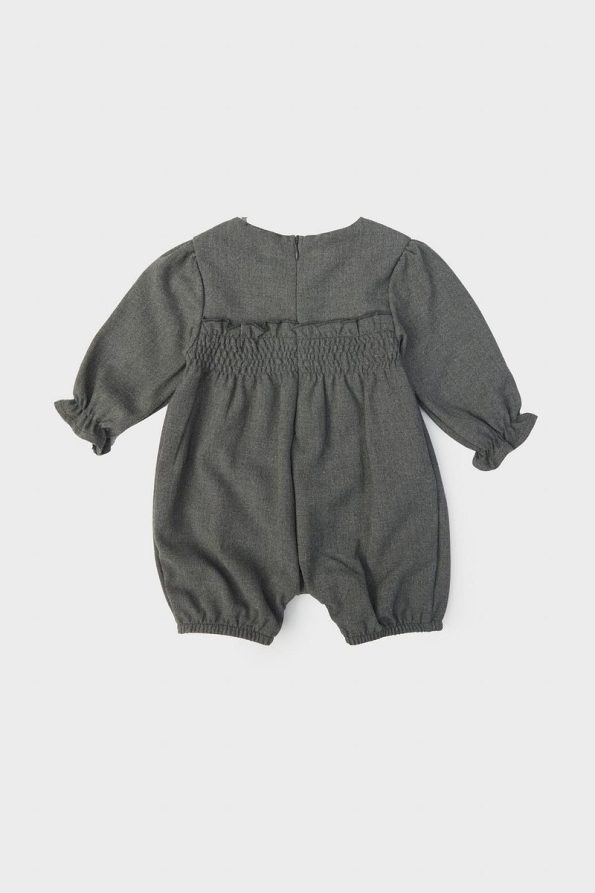 Gray Romper for Baby Girls