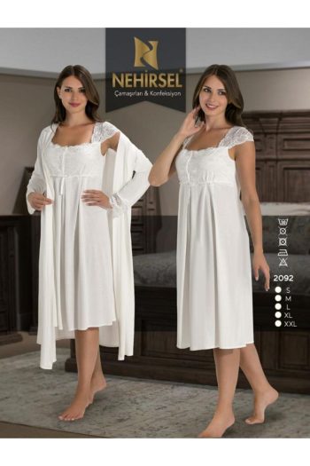 Elite River 2092 Maternity Nightgown and Robe Set
