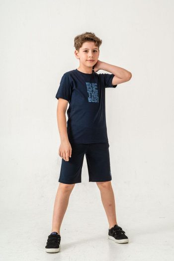 Mışıl Kids Be The Best Printed Boys' Shorts and T-Shirt Set