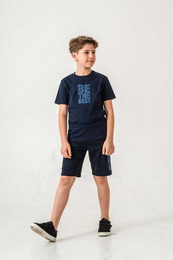 Mışıl Kids Be The Best Printed Boys' Shorts and T-Shirt Set
