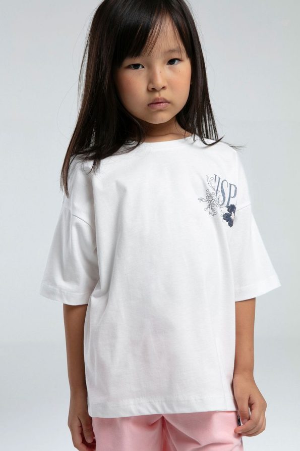 U.S. Polo Assn. Girls' Pink Shorts Pajama Set